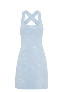 Aje Soleil Knit Mini Dress Blue Size 8 / S for rent on The Volte - image 5