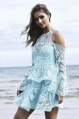 Thurley Amethyst Sleeve Dress Blue Size 8 for rent on The Volte - image 2