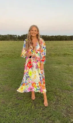 Camilla Wrap Tie Dress Fairy Gang Size 8  for rent on The Volte - image 4