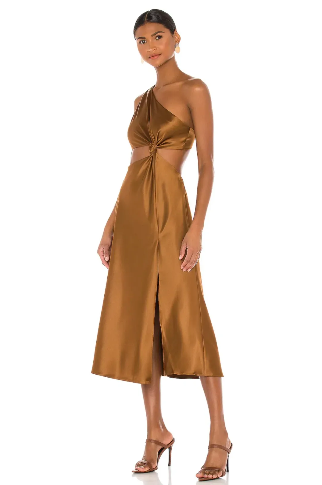 LPA the Label Imani Midi Dress in Brown Size S / Au 8 for rent on The Volte - main image