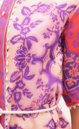 Zimmermann Raie Trimmed Shirt Dress Floral Size 0 / Au 8 for rent on The Volte - image 2