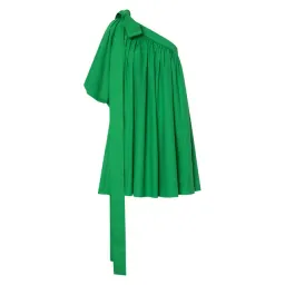 Oroton One Shoulder Gathered Mini Dress Meadow Size 4 / XXS for rent on The Volte - image 3