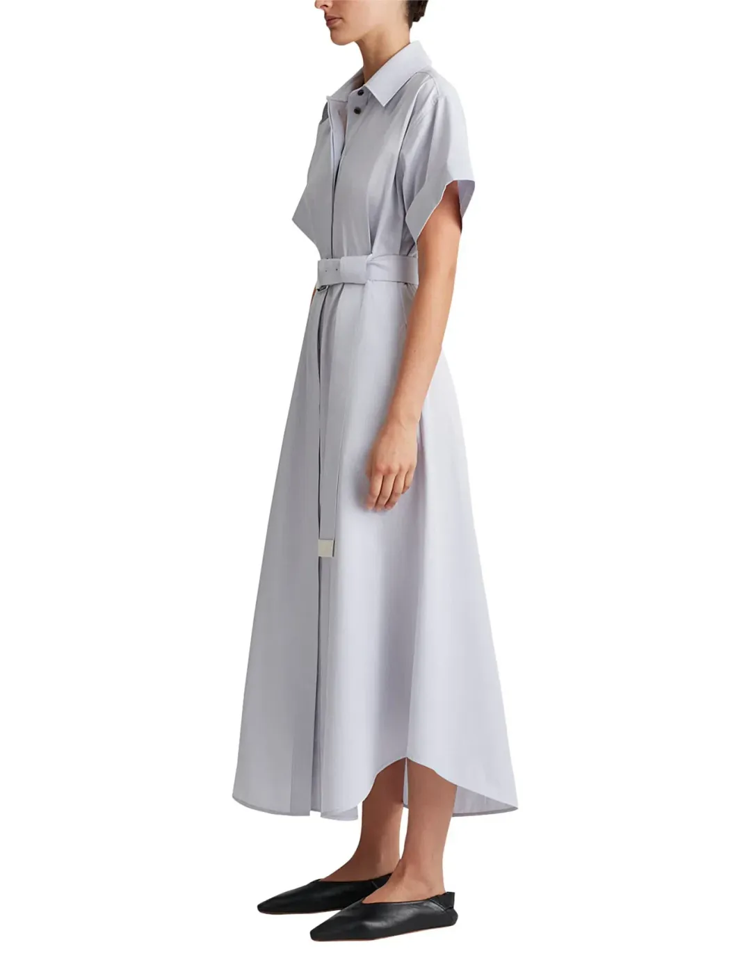 Camilla and Marc Finke Midi Shirt Dress Ice Grey Size 6 for rent on The Volte - main image