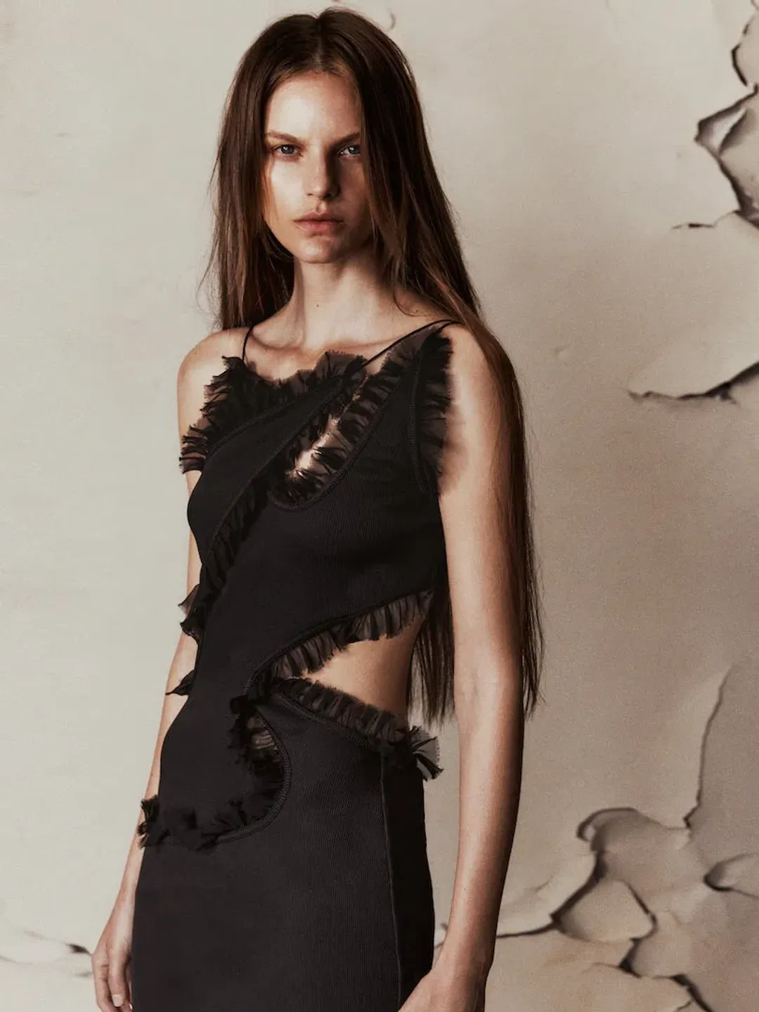 Christopher Esber Carina Interlinked Dress Black Size 8 / S for rent on The Volte - main image