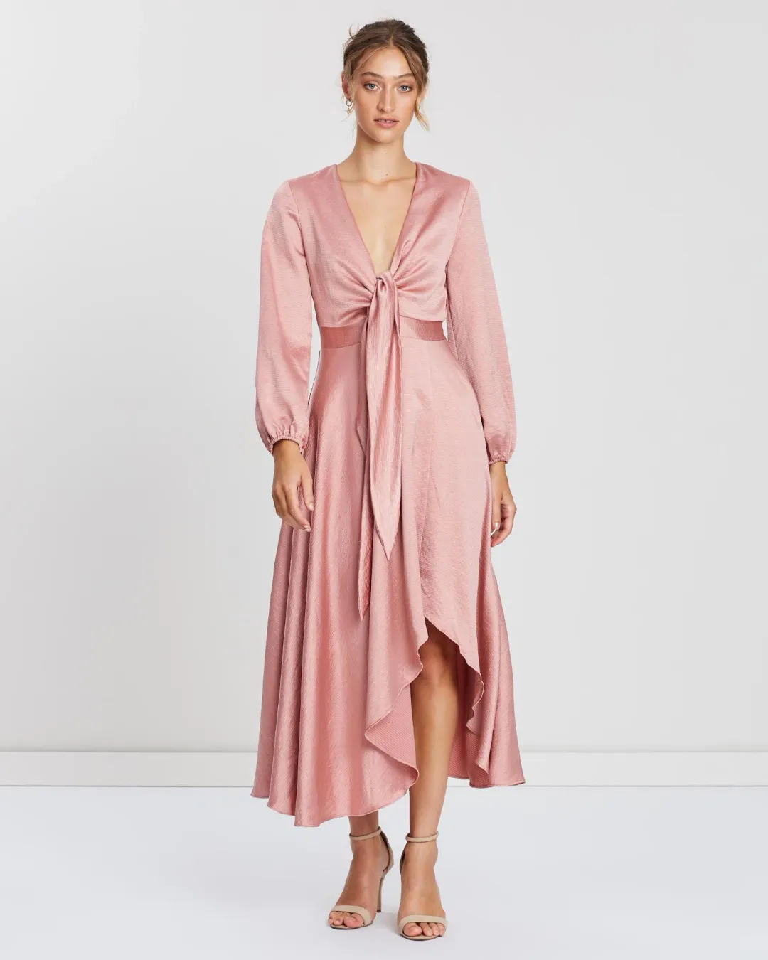 Pasduchas Mercury Midi Dress Blush Size 8  for rent on The Volte - main image