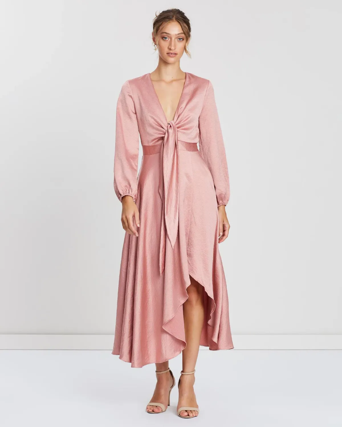 Pasduchas Mercury Midi Dress Blush Size 8  for rent on The Volte - main image