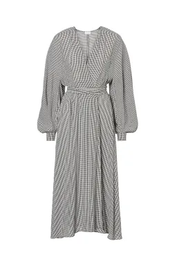 Scanlan Theodore Gingham Front Wrap Dress in Black/White Size S / Au 8 for rent on The Volte - image 5