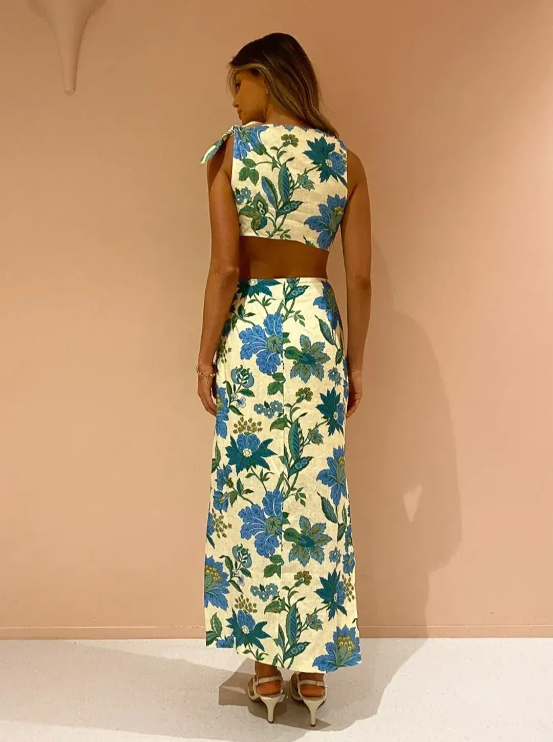 Sir the Label Alexandre Knot Dress in Marguerite Print Size 10 for rent on The Volte - main image