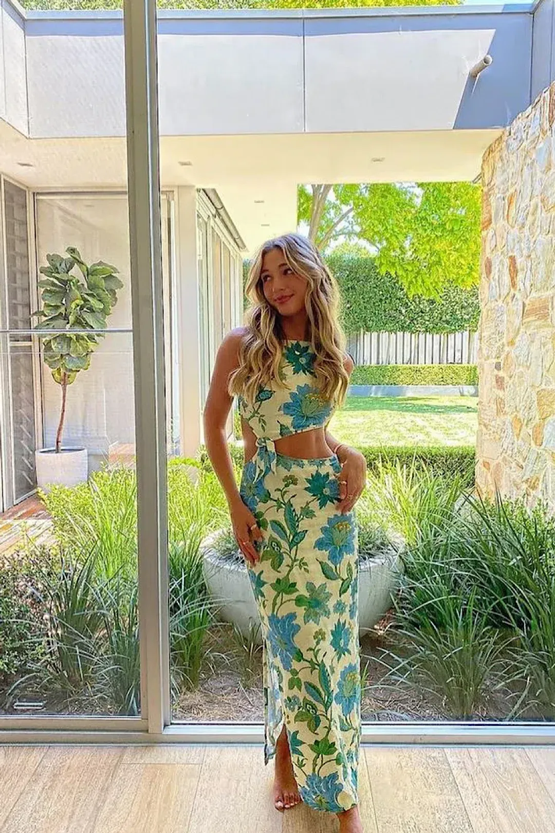 Sir the Label Alexandre Knot Dress in Marguerite Print Size 10 for rent on The Volte - main image