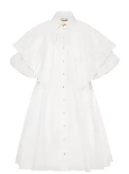 AJE Pablo Bib Smock Mini Dress Ivory Size 10 for rent on The Volte - image 4