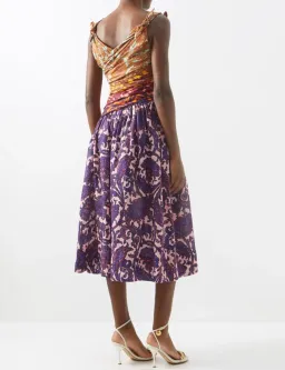 Zimmermann Tiggy Bow Midi Dress Spliced Paisley Size 3/Au 14 for rent on The Volte - image 2