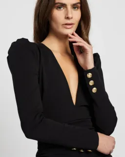 Bec & Bridge Total Eclipse Long Sleeve Mini Dress Black Size AU 10 for rent on The Volte - image 2