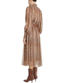 Zimmermann Botanica Python Silk Midi Dress Size 2/AU 12 for rent on The Volte - image 2