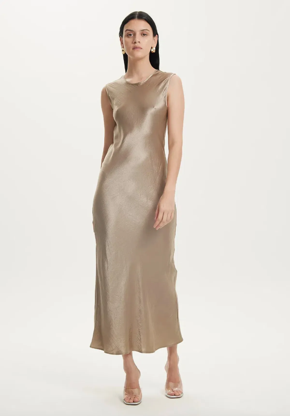 Third Form Crush Bias Tank Maxi Dress Sage Size 10 for rent on The Volte - main image