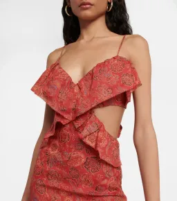 Sir the Label Allegra Frill Maxi Dress Red Size 0 / AU 6  for rent on The Volte - image 3