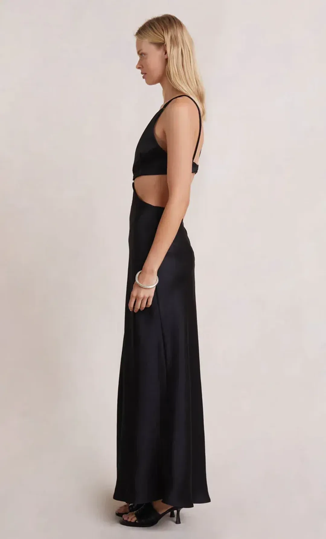 Bec & Bridge Felix V Maxi Dress Black Size AU 8 for rent on The Volte - main image