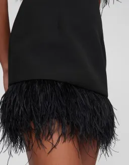 By Johnny Feather Mini Dress Black Size XS / AU 6 for rent on The Volte - image 5