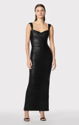 Herve Leger Sweetheart Gown Black Size AU6 for rent on The Volte - image 2