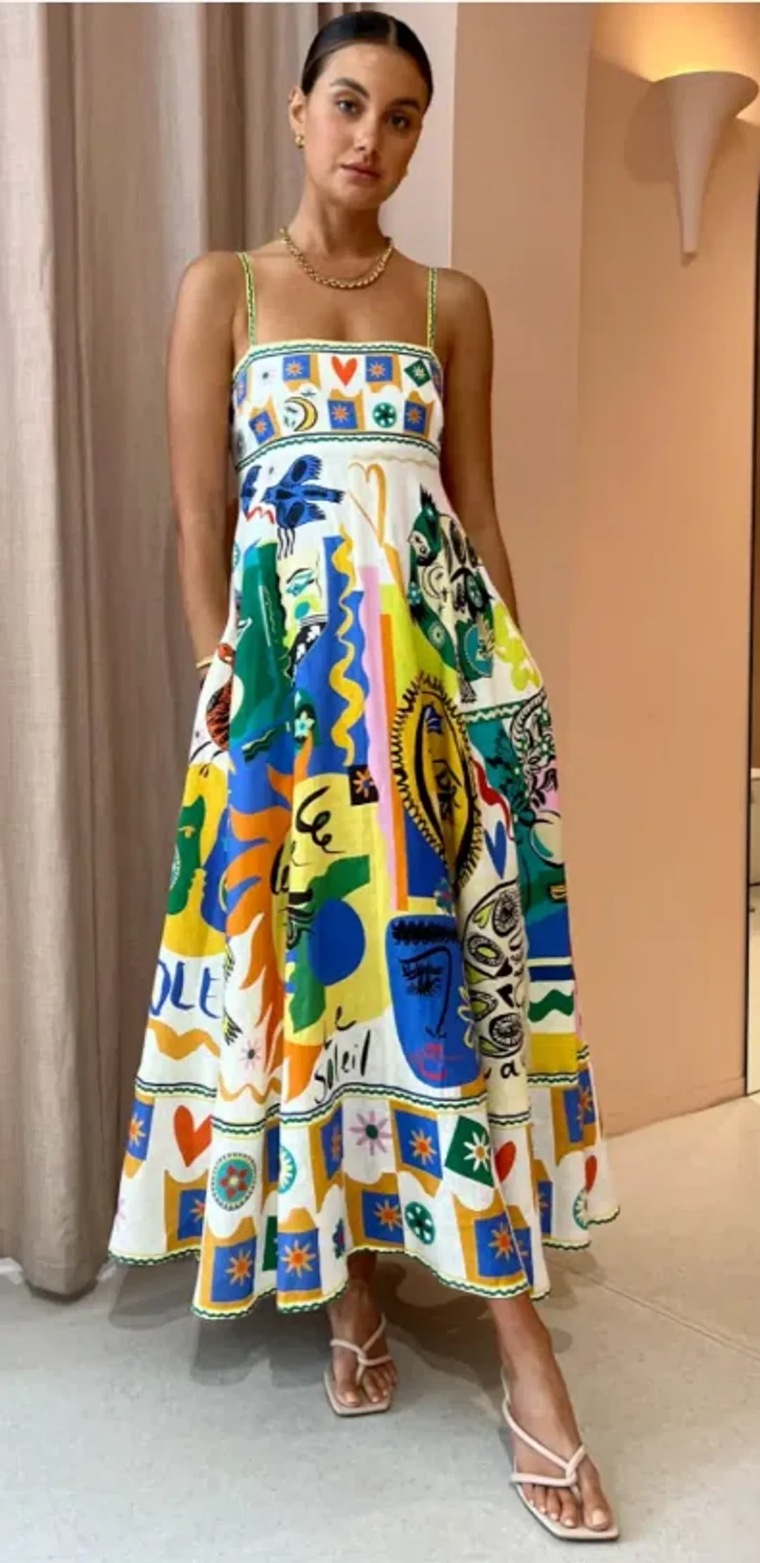 Alemais Soleil Sundress Multi-colored Size AU 8 for rent on The Volte - main image