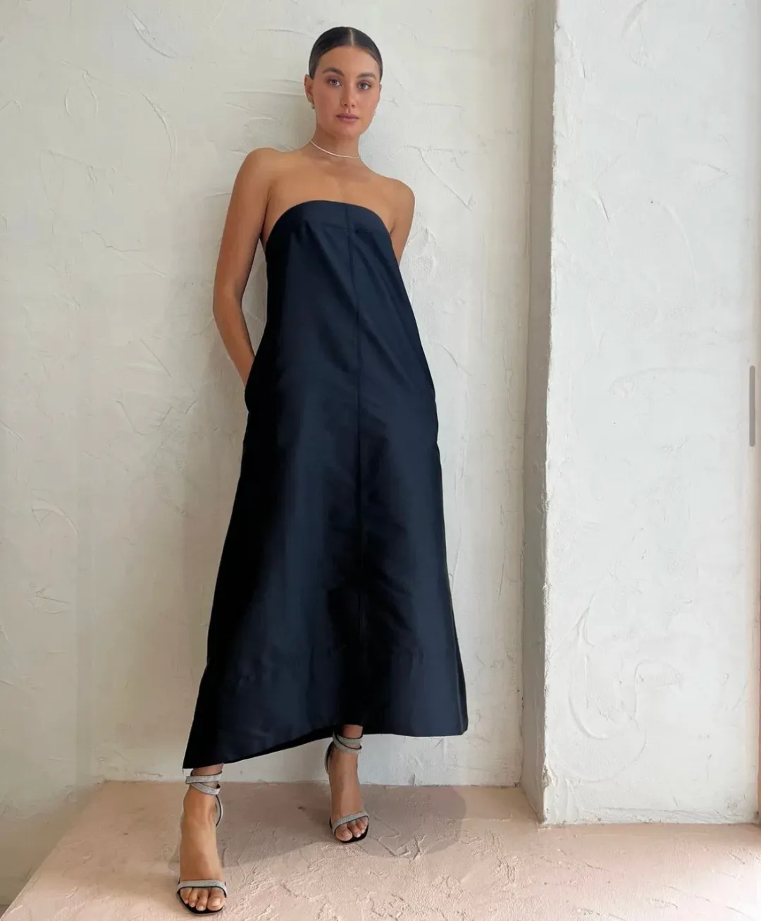 Manning Cartell Kinetic Abstractions Strapless Dress Black Size AU 8 for rent on The Volte - main image