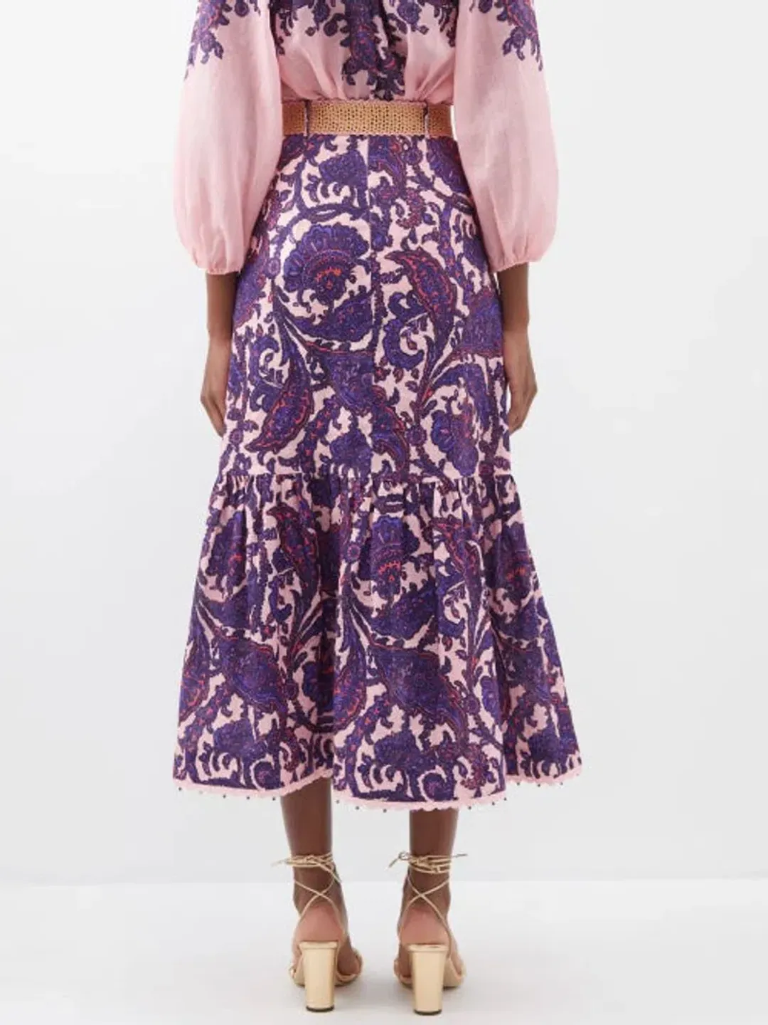 ZIMMERMANN Tiggy Billow Blouse & the Tiggy Frill Hem Midi Skirt (4/AU16) for rent on The Volte - main image