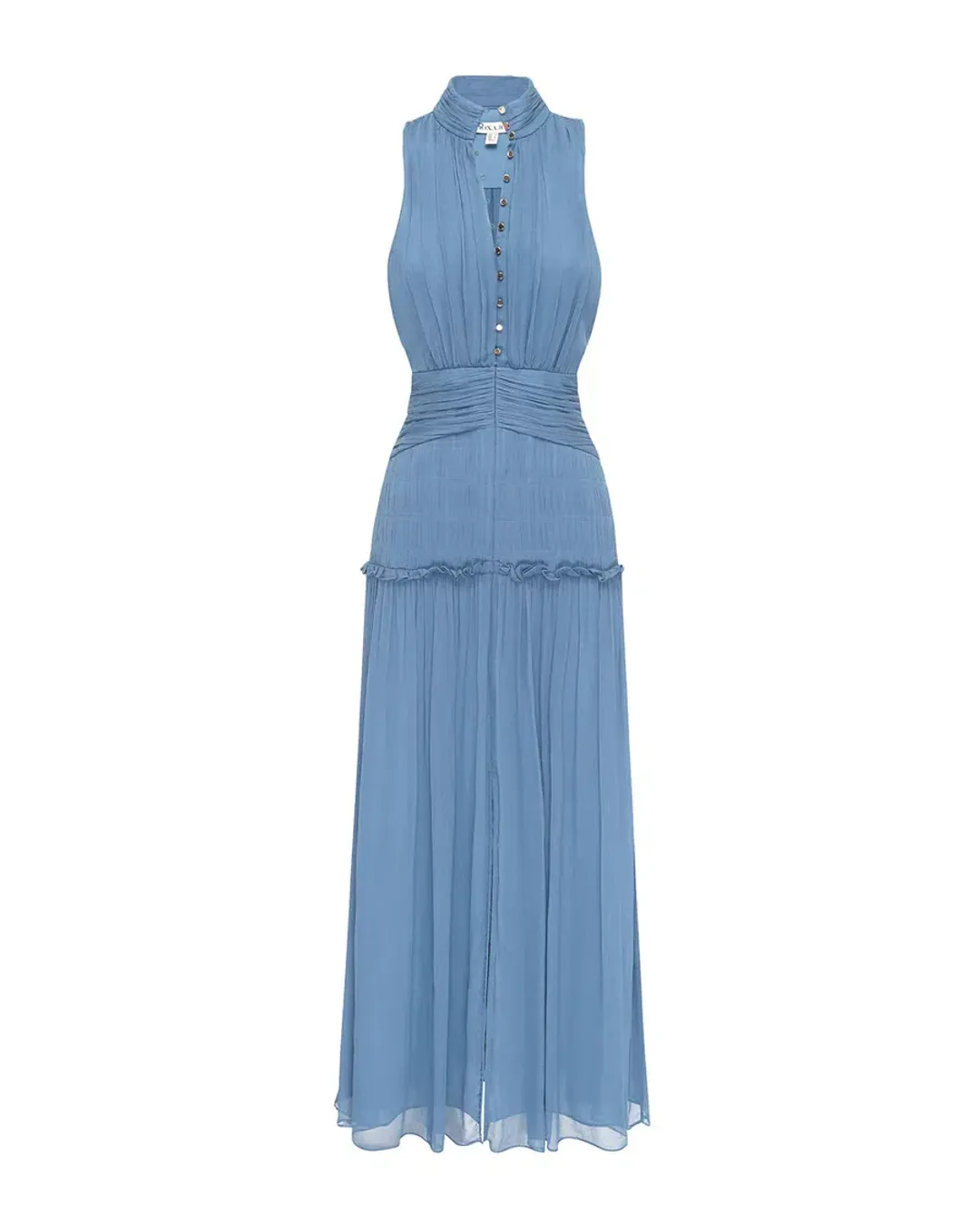 Shona Joy Noemi Sleeveless Button Up Midi Dress Blue Size 10 for rent on The Volte - main image