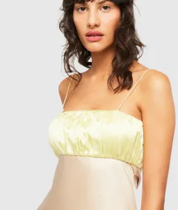 Ginia Sophia Maxi Dress Lime/Mink Size 6  for rent on The Volte - image 4