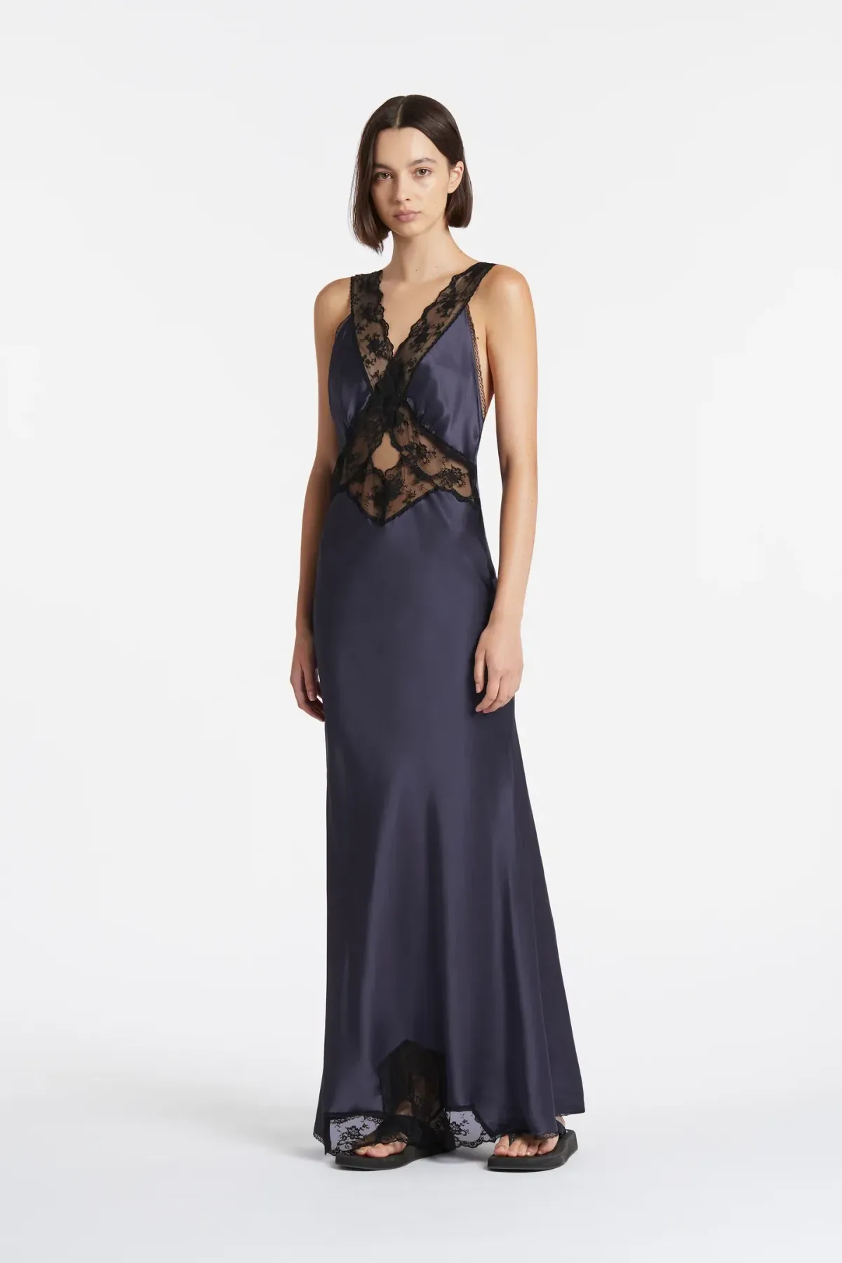 Sir The Label Aries Cut Out Gown In Navy Size 1 / AU 8  for rent on The Volte - main image