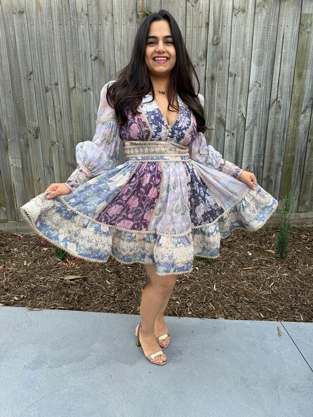 Zimmermann Celestial Mini Dress Multicolor Size 3 / Au 12-14 for rent on The Volte - main image