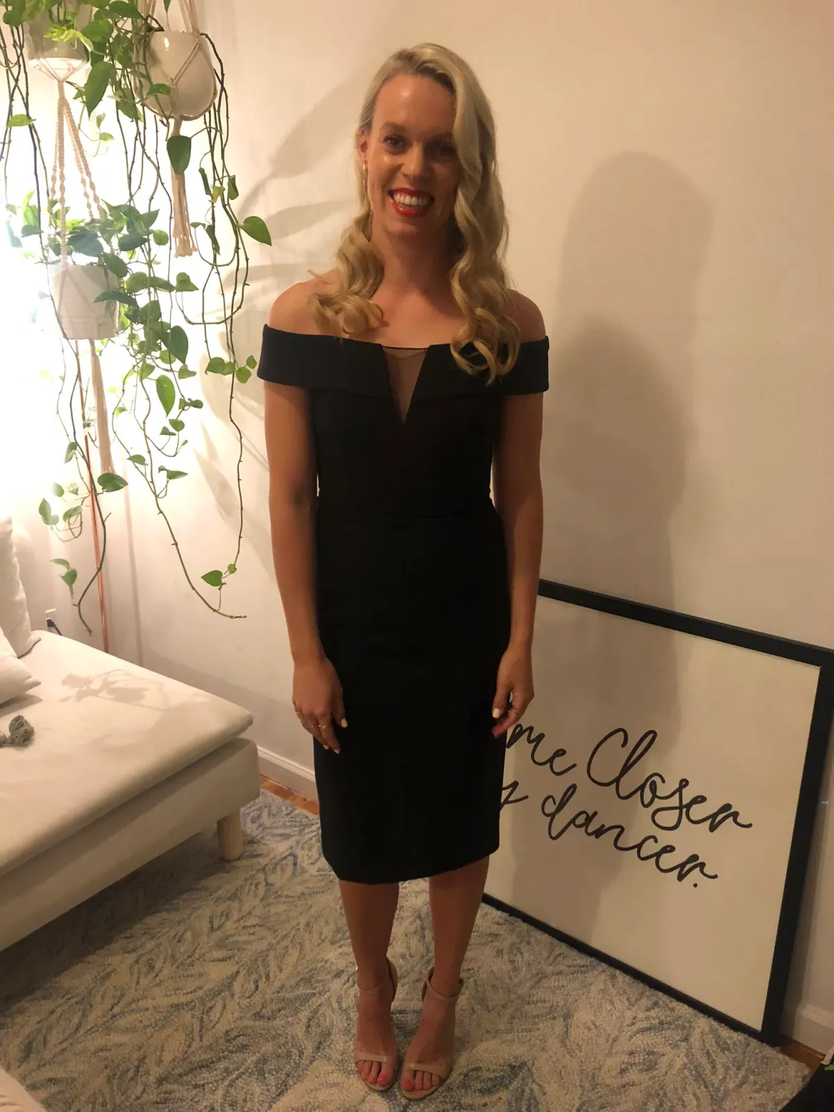 Vince Camuto Off the shoulder LBD Size 8 for rent on The Volte - main image