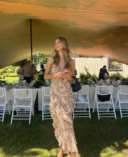 Bec & Bridge Courtney Frill Maxi Dress In Florence Floral Size 8 for rent on The Volte - image 3