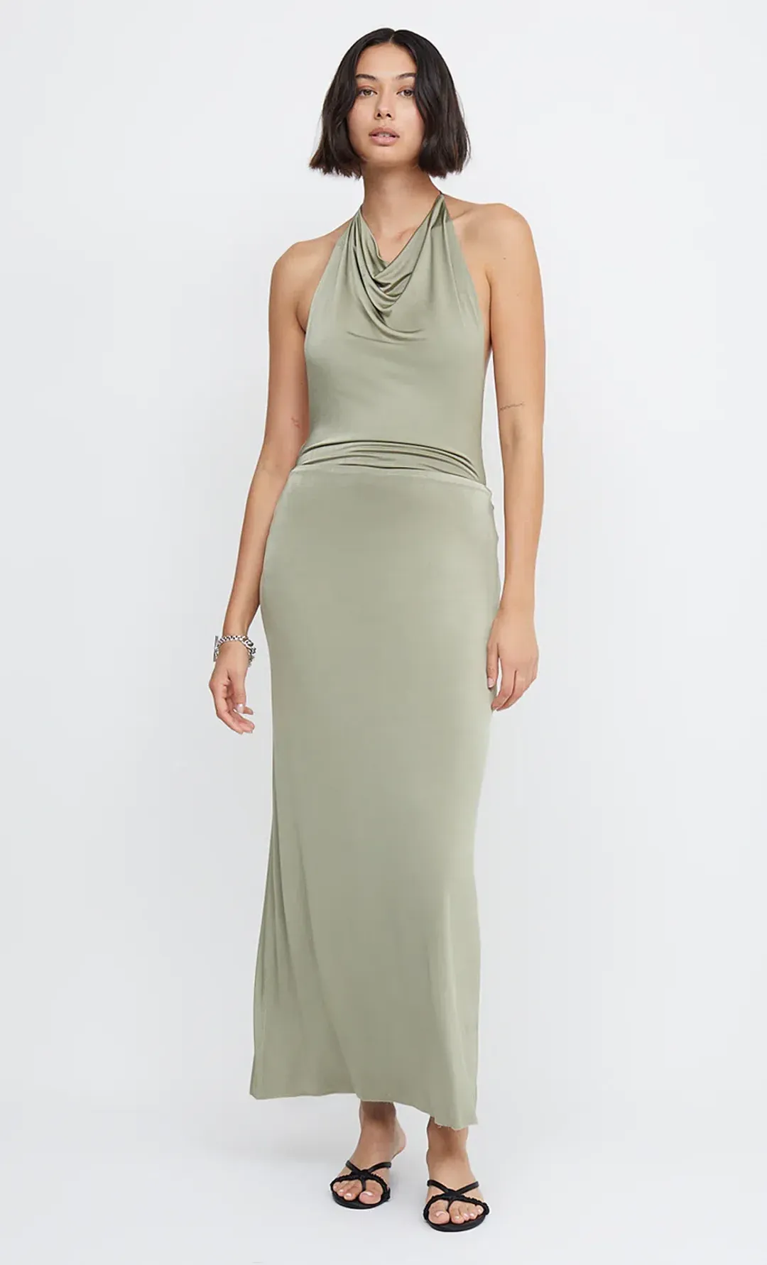 Bec & Bridge Ariel Halter Maxi Dress Green Size 8 for rent on The Volte - main image