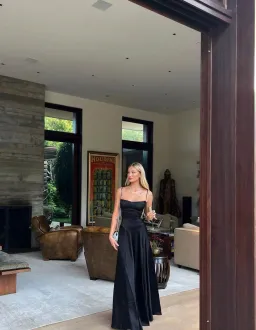 House of CB Anabella Lace Up Corset Maxi Dress in Black Size S /AU 8 for rent on The Volte - image 2