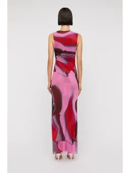 Scanlan Theodore Italian Watercolour Dress Raspberry Size 6 / XS for rent on The Volte - image 3