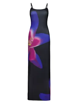 With Harper Lu Midnight Lily Floral Slip Dress Size 8 for rent on The Volte - image 5