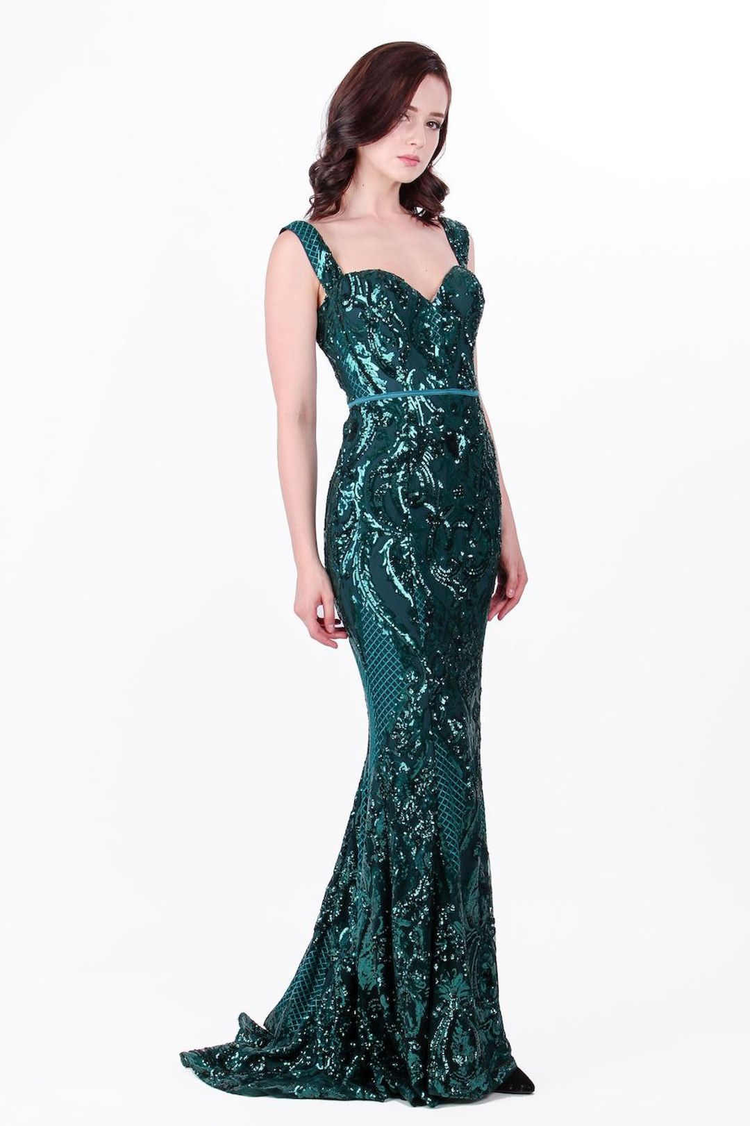 Elle Zeitoune HARRIS EMERALD GREEN GOWN for rent on The Volte - main image