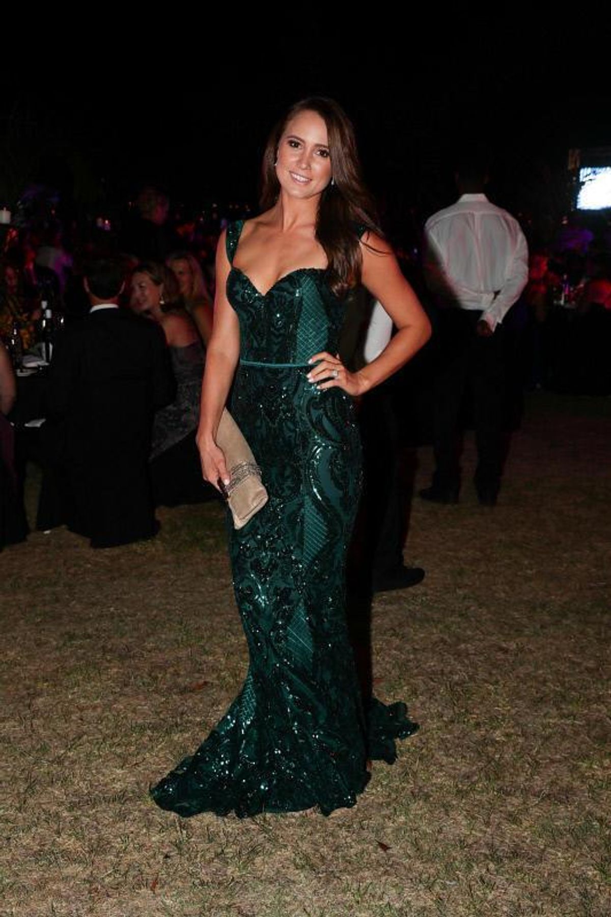 Elle Zeitoune HARRIS EMERALD GREEN GOWN for rent on The Volte - main image