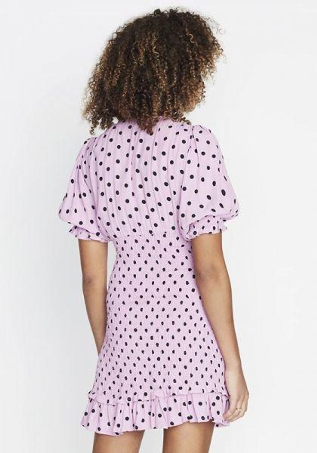 Faithful the Brand Margherita mini dress sylve dot lilac size 8 for rent on The Volte - main image