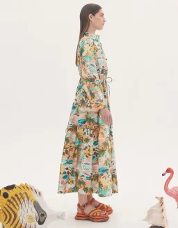 Alemais Mermaid Point Midi Dress Multi-colored Size AU 10 for rent on The Volte - image 3