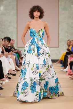 Aje Botanical Tiered Maxi Dress Cool Camelia Blue White Floral Size AU 10 for rent on The Volte - image 4