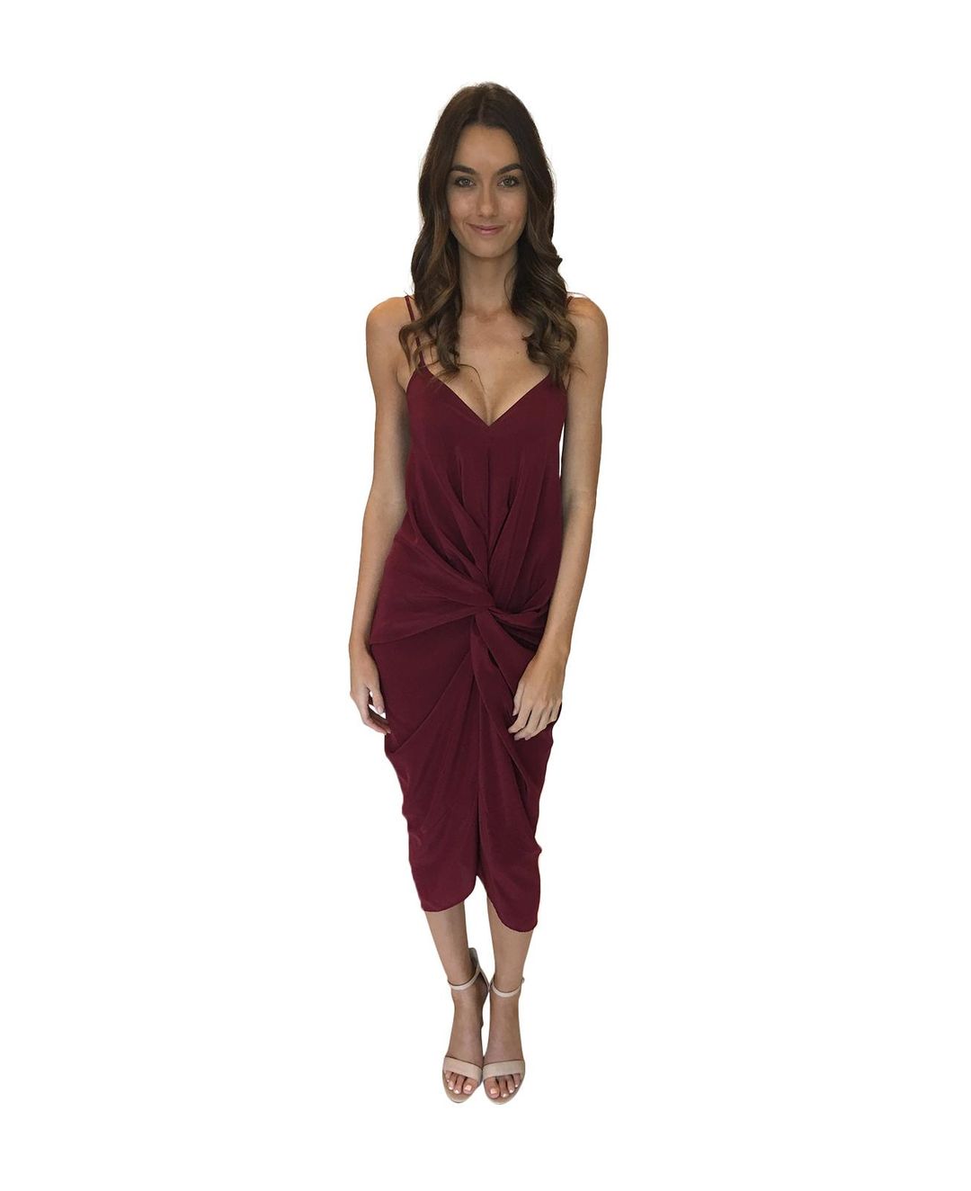 One Fell Swoop Elana Slip Dress Short Burgandy for rent on The Volte - main image