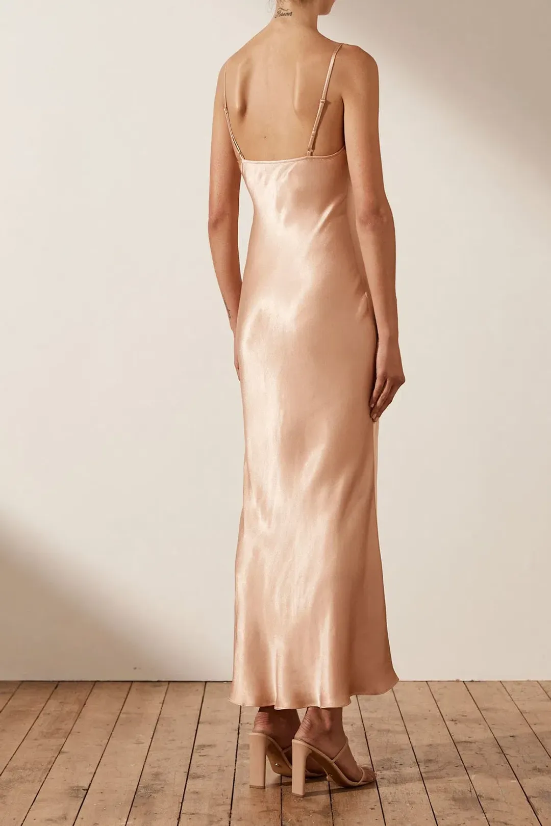 Shona Joy La Lune Bias Slip Dessert Rose Size AU 8 for rent on The Volte - main image