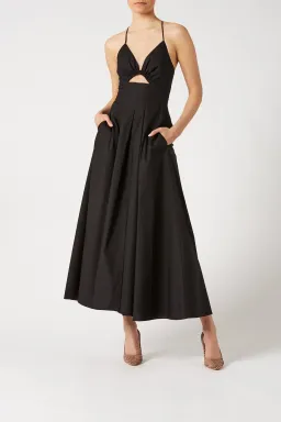 Scanlan Theodore Cotton Strappy Dress Black Size 6  for rent on The Volte - image 1