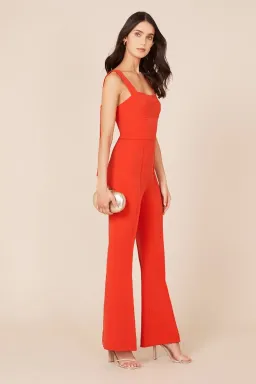 Rebecca Vallance Lamour Jumpsuit Red Size 6  for rent on The Volte - image 2