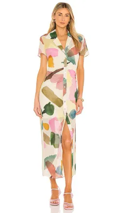 Song of Style Holland Midi Dress Multi Size 6  for rent on The Volte - image 1