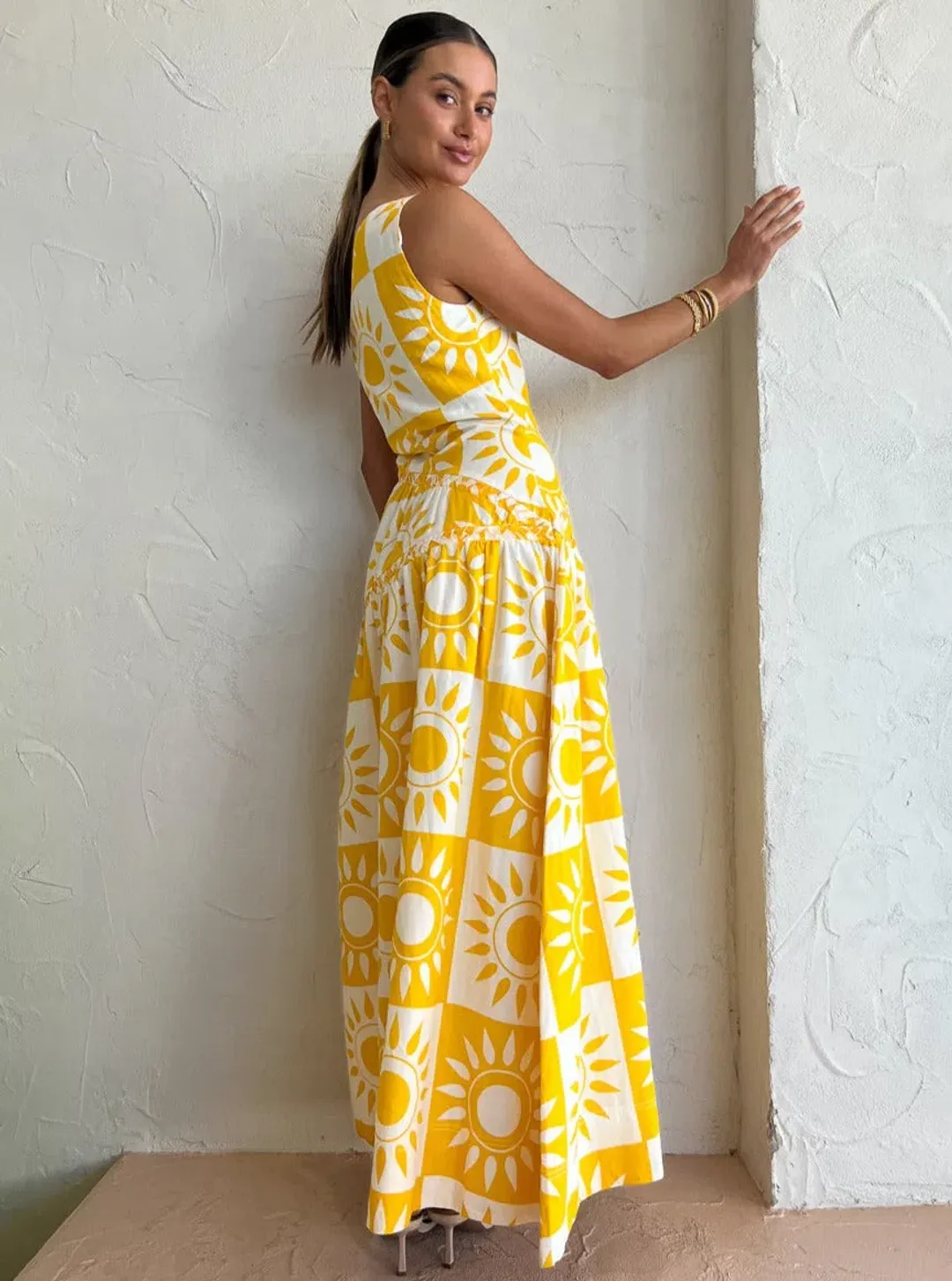 By Nicola Goldie One Shoulder Maxi Dress In Large Sol Size 8 for rent on The Volte - main image