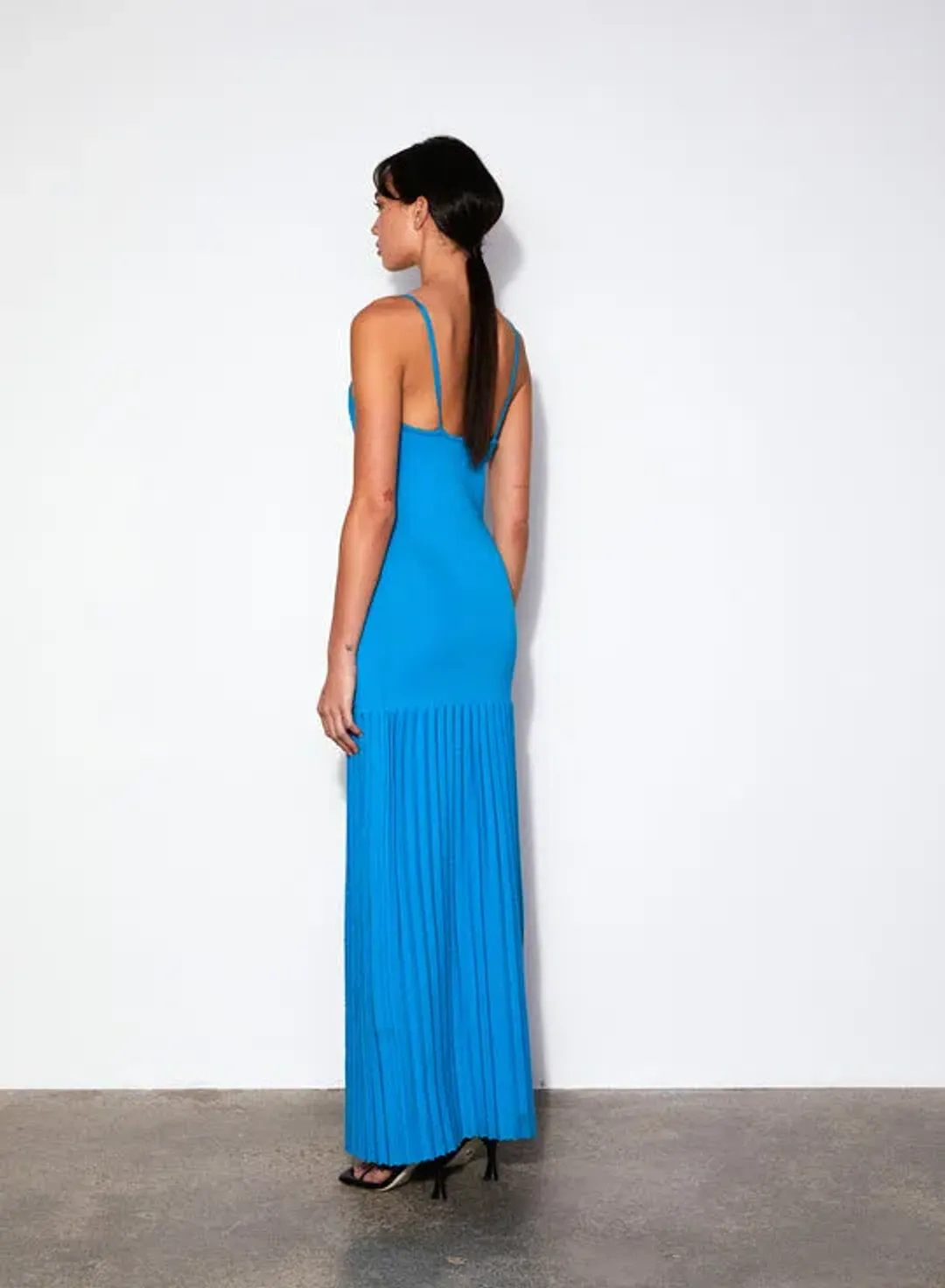 Wynn Hamlyn Accordion Slip Dress Blue Size XS/AU 6 for rent on The Volte - main image