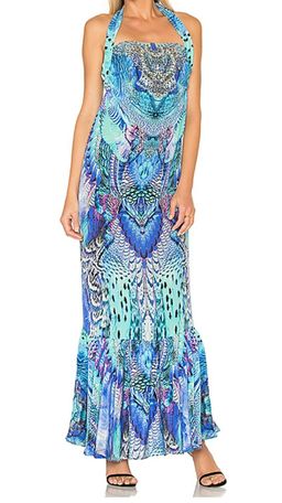 Camilla Moondance Strapless Long Dress with Frill Print Size 8 for rent on The Volte - image 3