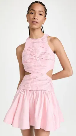 Aje Introspect Cut Out Mini Dress Pink Size 8 for rent on The Volte - image 3