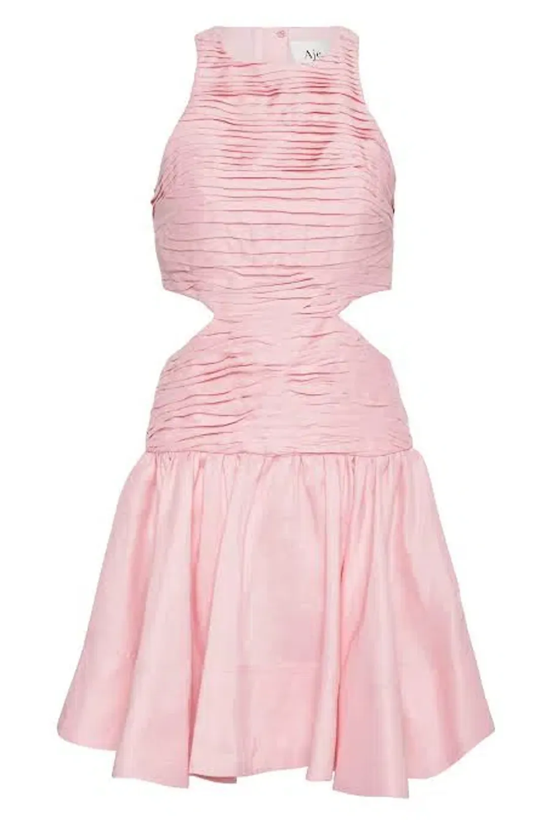 Aje Introspect Cut Out Mini Dress Pink Size 8 for rent on The Volte - main image